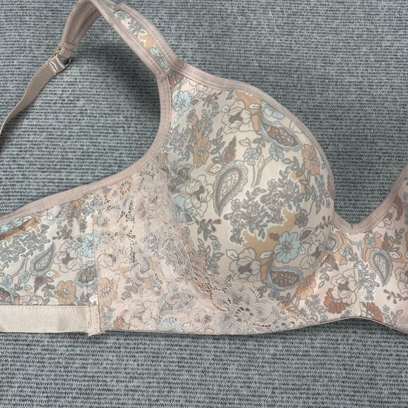 Jessica Simpson Ladies 42C Bra Floral Padded Underwire Adjustable Clasp Back - Picture 10 of 16